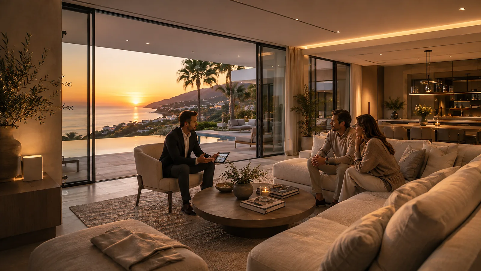 Property consultation in a Costa del Sol home